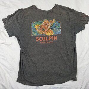 Ballast Point Sculpin India Pale Ale Mens Size 2XL Gray Short Sleeve Shirt Beer